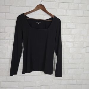 Universal Standard long sleeve black top